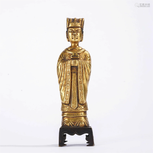 Gilt-bronze Figure of official