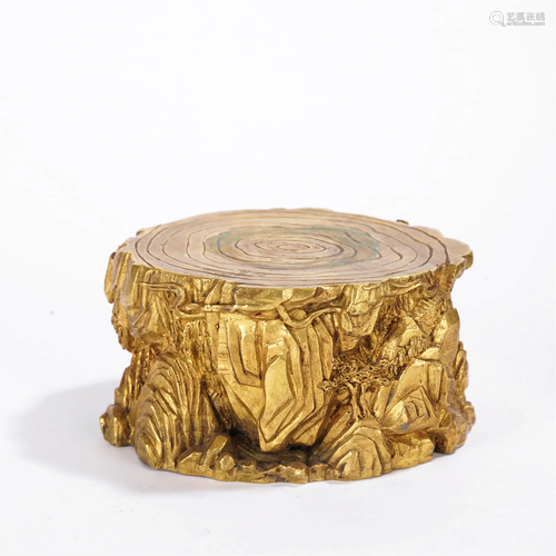 Gilt-bronze Landscape Stand