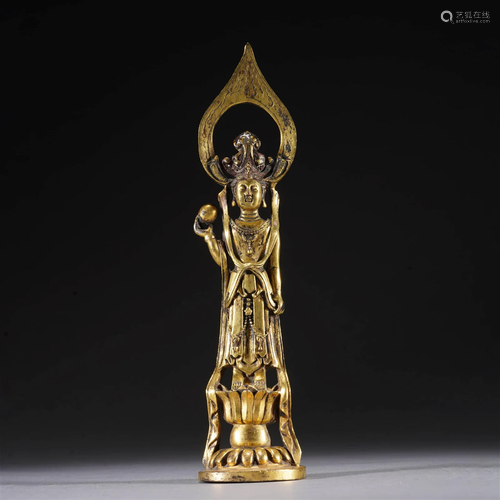 Gilt-bronze Figure of Standing Buddha