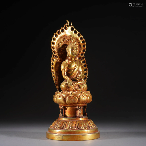 Gilt-bronze Figure of Buddha