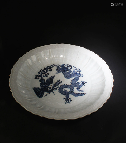 A Blue & White Porcelain Plate