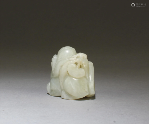 Old Chinese Carved Jade Mythical Beast Ornament