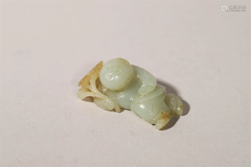 Carved Jade Figure of Boy