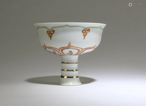 A Porcelain Stem Cup