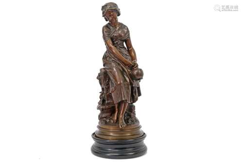 MOREAU MATHURIN (1822 - 1912) antieke sculptuur in brons (ho...