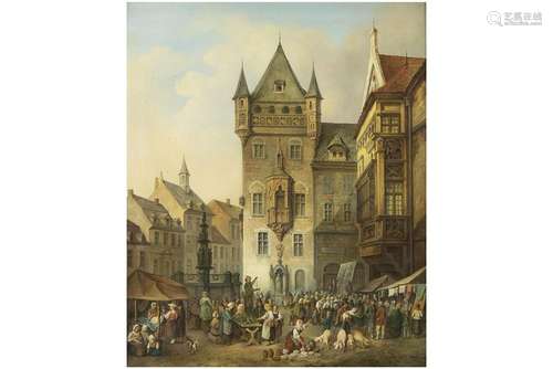 VAN CUYCK MICHEL (1822 - 1890) olieverfschilderij op doek me...