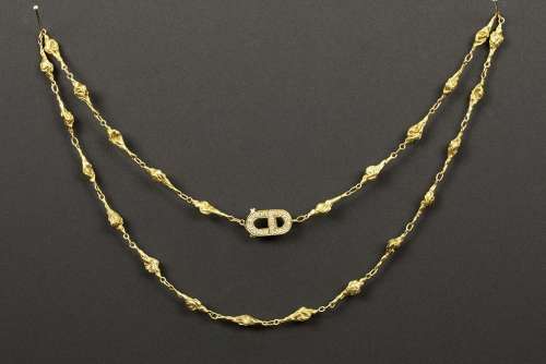 Vintage collier in geelgoud (18 karaat) met een slot  in gee...