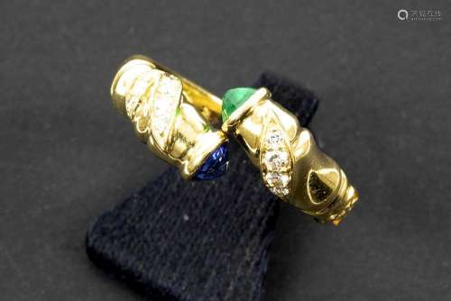 Fijne ring met een design à la Cartier in geelgoud (18 karaa...