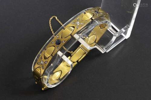 Vintage bracelet in geelgoud (18 karaat) bezet met diamant
