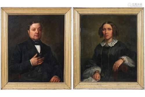 VERMOTE LIÉVIN (1827 - 1869) pendant olieverfschilderijen op...