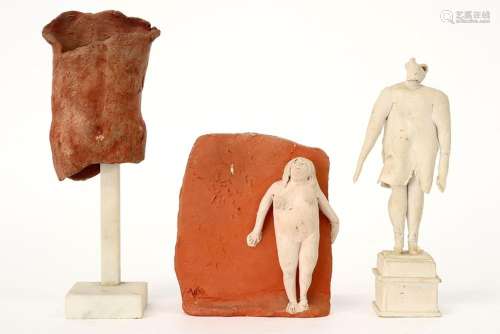 VERMEERSCH JOSÉ (1922 - 1997) lot van drie typische sculptur...
