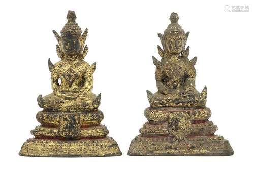 THAILAND  / RATTANAKOSSIN PERIODE (1782 - 1932) twee kleine ...