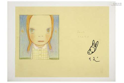 NARA YOSHITOMO (° 1959) tekening op een "Four Stars&quo...