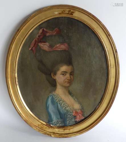 Ecole française du XVIIIe siècle Jeune fem