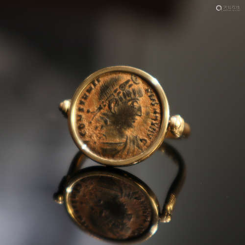 明代 罗马古币戒指