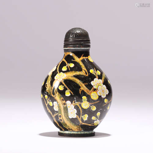 Bronze Enamel Plum Blossom Snuff Bottle