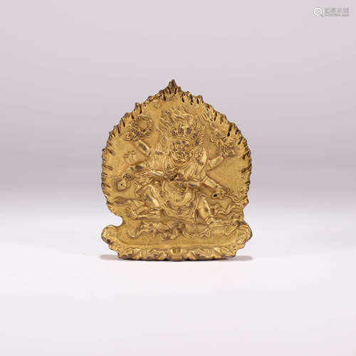 Gilt-Bronze Figureof Six-Armed Mahakala Caca