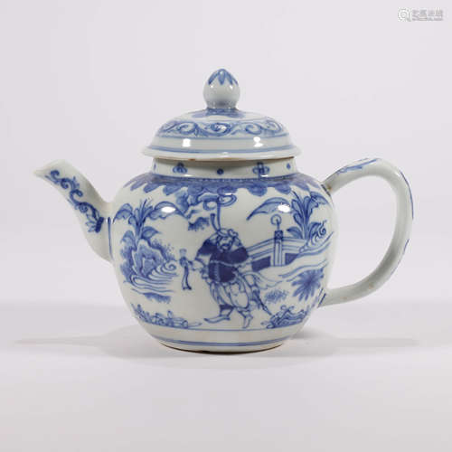 Blue and White Figure Story Pot