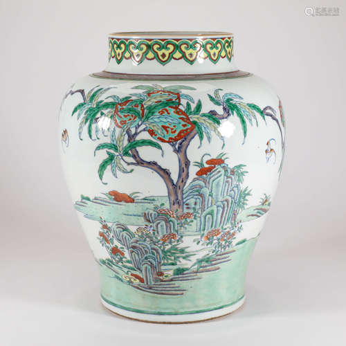 Doucai Glaze Fortune&Longevity Jar