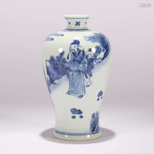 Blue and White Scholar Meiping Vase