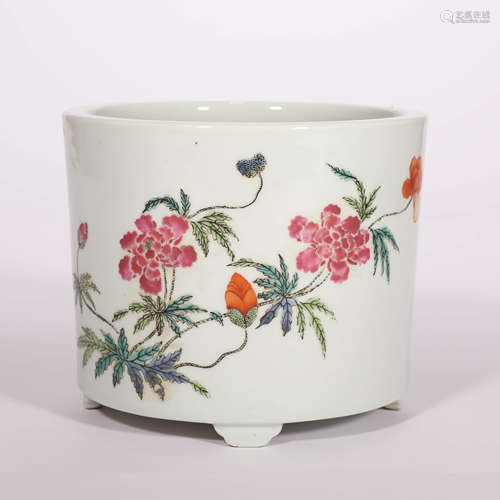 Famille Rose Floral Pot