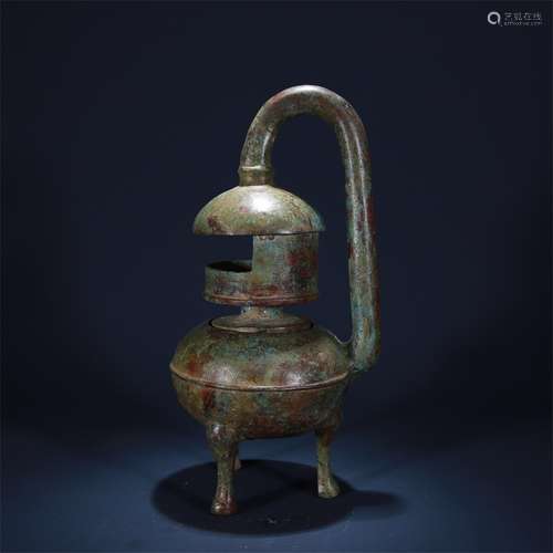 Bronze Ritual Tripod Lamp Ornament