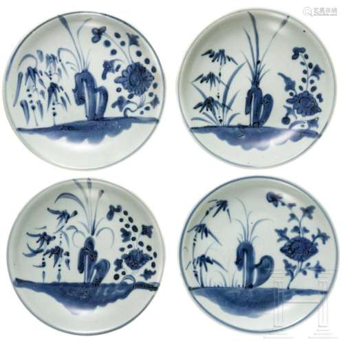 Four small Chinese porcelain plates from the wreck of the &q...
