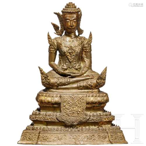 A Thai bronze Buddha figure, 19th century