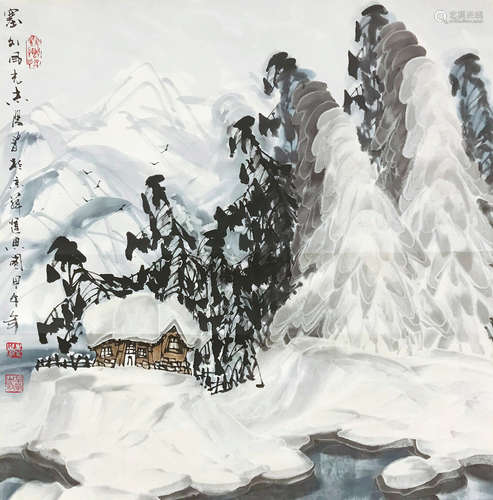 近现代 于志学 山水 纸本