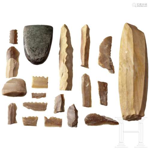 A group of Neolithic flint tools, Central and Northern Europ...