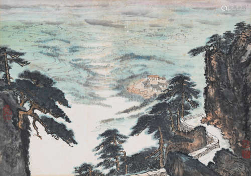 冯建吾（1910-1989) 山水