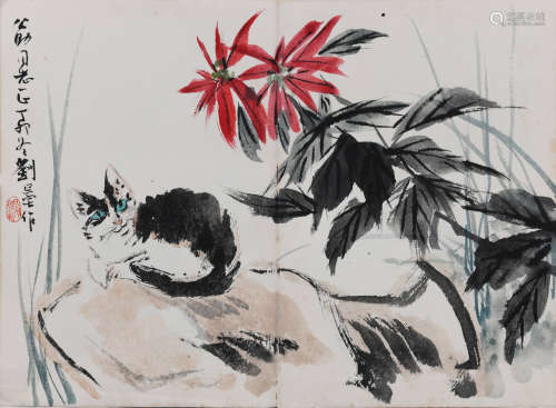 刘旦宅（1931-2011）猫趣图