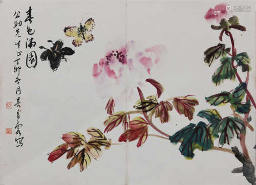 吴青霞（1910-2008）花蝶图