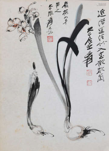 张大千（1899-1983）水仙