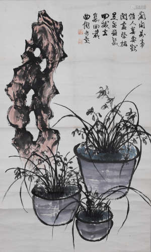 彭八百 （1882-1971）兰花