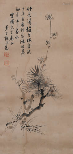 陈鸿寿（1768-1822）三友图