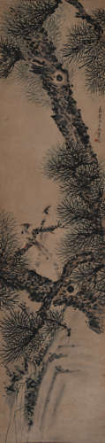 奚冈（1746-1803）松树双鸟