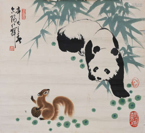 周仁辉（b.1939）熊猫松鼠