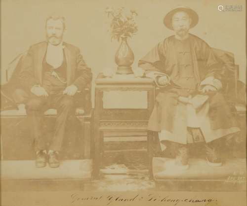 PHOTOGRAPH OF LI HONGZHANG AND ULYSSES S. GRANT Circa 1877