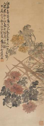 PU HUA (1832-1911) Chrysanthemums, 1904