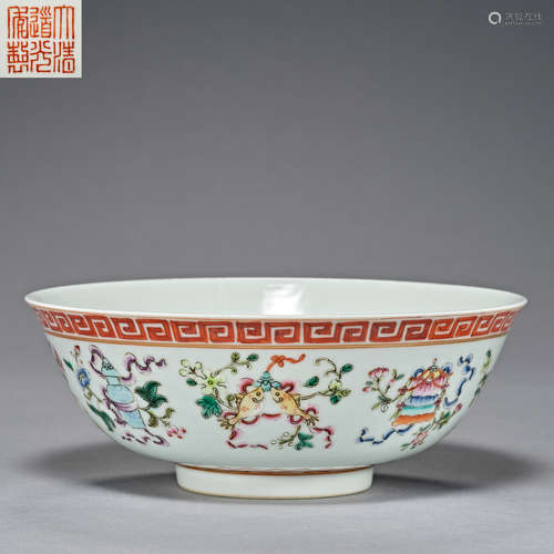 Qing Dynasty Daoguang, Famille Rose, dark eight immortals de...