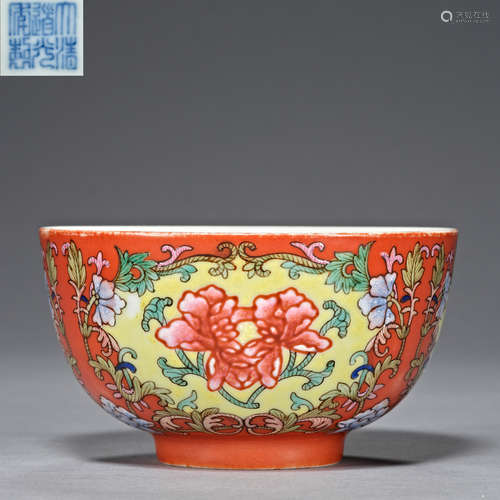 Qing Dynasty Daoguang , Famille Rose,Flower Bowl