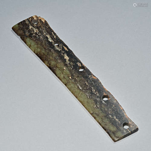 Han Dynasty, with 5 holes, Jade Knife