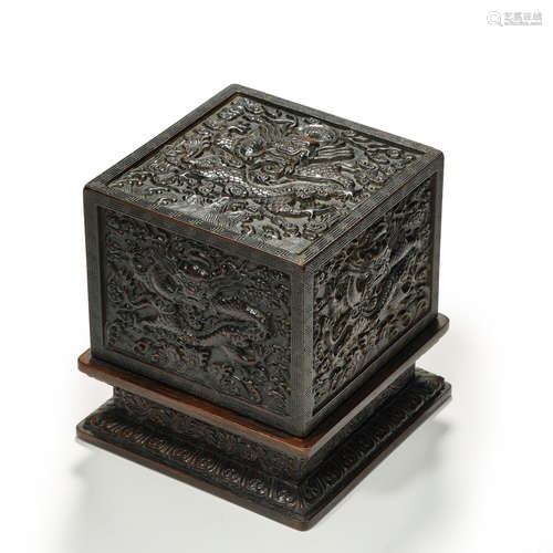 Qing Dynasty Zitan wood, The Seal Box