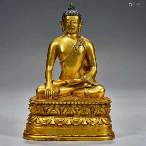 Ming Dynasty, Gilt Bronze , Buddha Statue