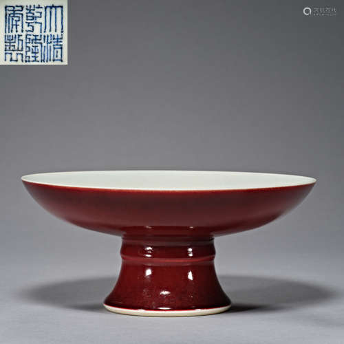 Qing Dynasty Qianlong, Ji red glaze color, reward Porcelian