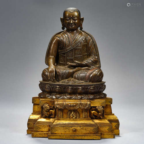 China, Qing Dynasty, Gilt Bronze , Buddha Statue