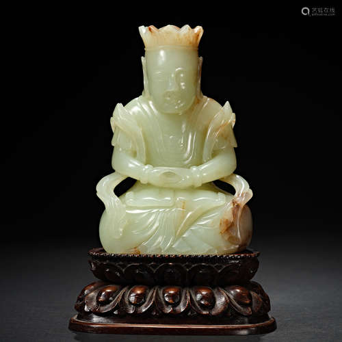 Qing Dynasty, Hetian jade, Jade Buddha Statue