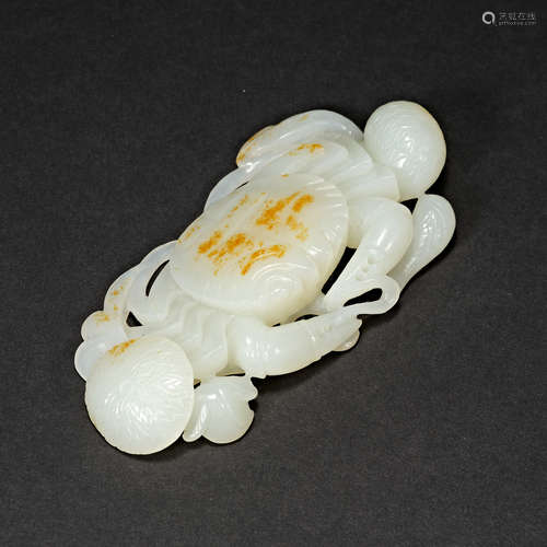 Qing Dynasty, Hetian Jade, Crab