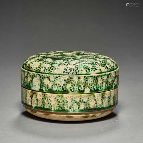 Tang Dynasty, Tir-color, Small Powder Box